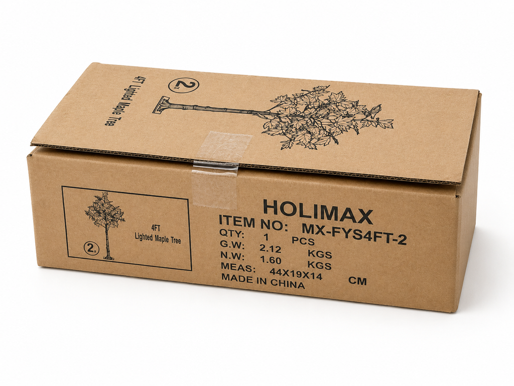 Holimax 4-Foot Maple Trees with LED Lights, 2-Pack